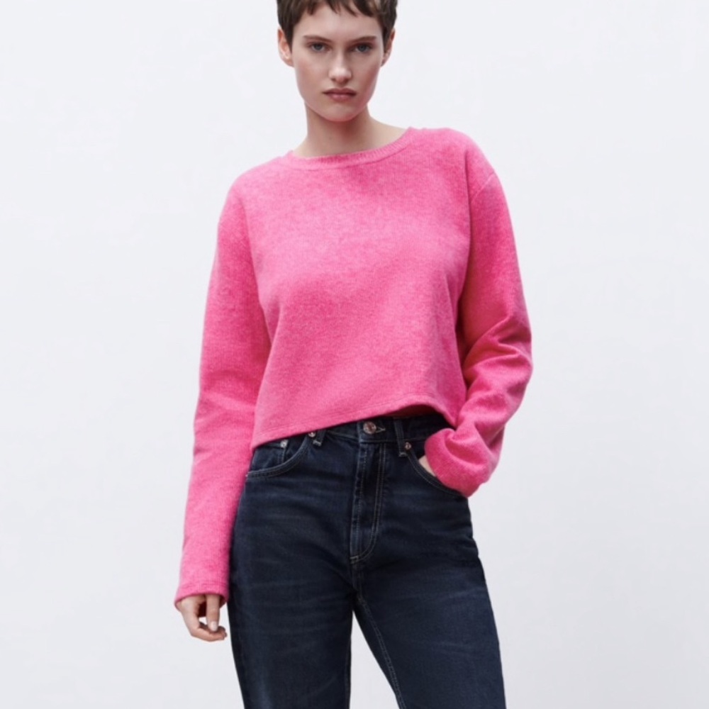 ZARA Hot Pink Knit Sweater